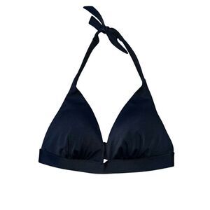 VICTORIA SECRET Black Essential Push Up Halter Bikini Top Size B Cup